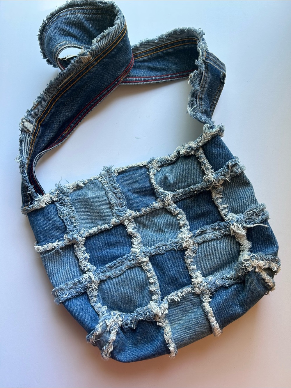 Fab Vintage Handmade Denim Patchwork Purse